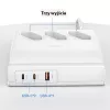 USAMS 65W Super SiFast Charging USB Extension Socket EU White CC160TC01 (US-CC160)