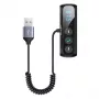 USAMS USB-C Hub 3x USB 3.0 + HDMI + USB-C PD 100W, Juoda