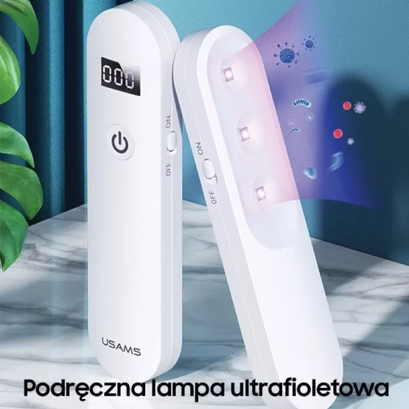 USAMS Mini UV-C nešiojamasis sterilizatorius baltas ZB159XDD01 (US-ZB159)