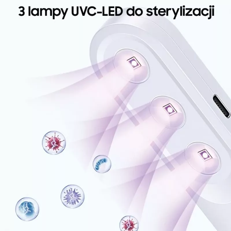 USAMS Mini UV-C nešiojamasis sterilizatorius baltas ZB159XDD01 (US-ZB159)