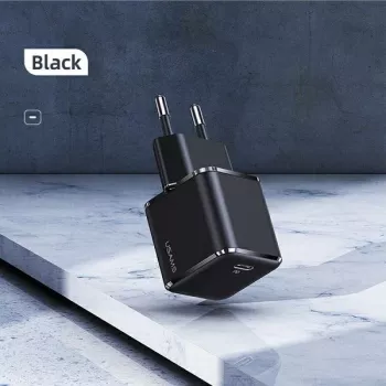 USAMS T42 Mini 25W USB-C PD3.0 Fast Charger (Only Head) Black CC140TC01