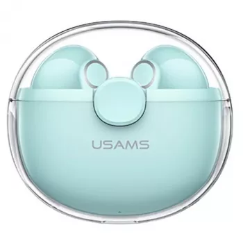 USAMS BUseries BHUBU03 TWS belaidžiai ausinės Bluetooth 5.1, žalios