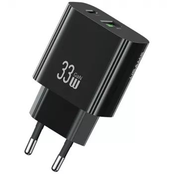 USAMS Charger T65 33W 1xUSB-C 1xUSB-A Fast Charging