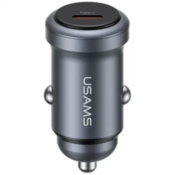 USAMS automobilinis įkroviklis 30W PD aliuminis