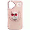 Nimmy Glasses Cool Cat MagSafe Dėklas, skirtas iPhone 16, Rožinis