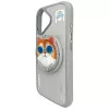 Nimmy Glasses Cool Cat MagSafe Dėklas, skirtas iPhone 16, Pilka