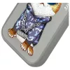 Nimmy Back Cover for Apple iPhone 15 Pro 6.1 inch Gray Glasses Cool Cat