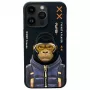 Nimmy Cool&Cute 2.0 Monkey Case, skirta Apple iPhone 15 Pro 6.1 inch juoda