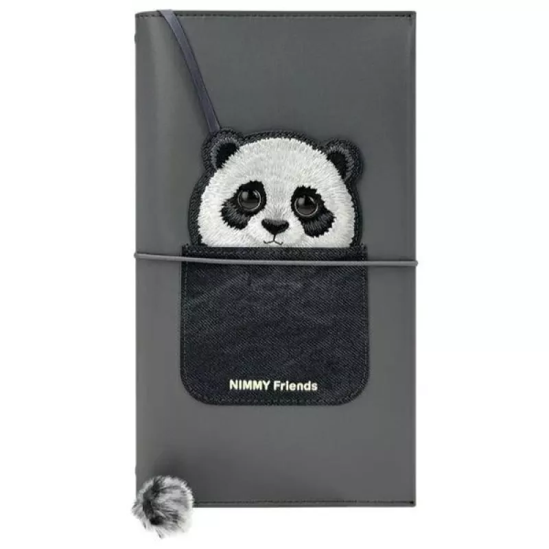 Nimmy 2-in-1 Notebook & Pen Set Black Big Eyed Pet 2.0 Panda