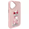 Nimmy Dėklas Apple iPhone 16 6.1 inch Pink Glasses Cool Cat