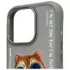 Nimmy Protective Case, skirta Apple iPhone 16 Pro 6.3 inch, pilka, Glasses Cool Cat