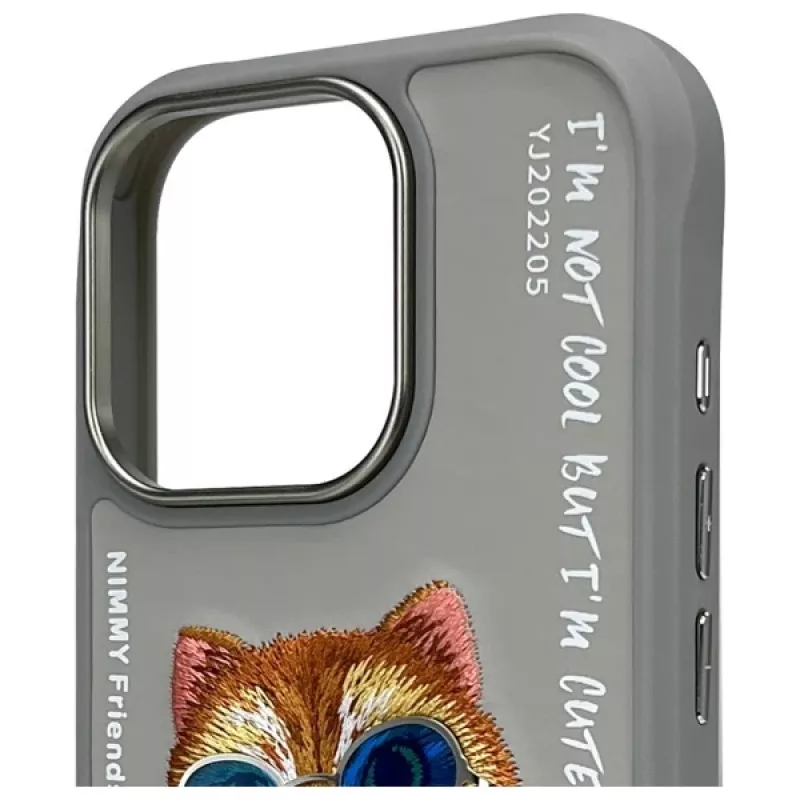 Nimmy Protective Case, skirta Apple iPhone 16 Pro 6.3 inch, pilka, Glasses Cool Cat