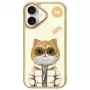 Nimmy Case for iPhone 16 6.1 inch Khaki Cool&Cute 2.0 Cat