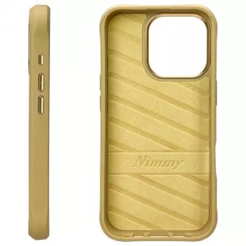 Nimmy Cool&Cute 2.0 Cat Case, skirta Apple iPhone 16 Pro 6.3 inch Khaki