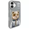 Nimmy Cool&Cute 2.0 „Meškiuko“ dėklas, skirtas Apple iPhone 16 6,1 inch pilkas