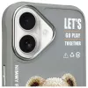Nimmy Cool&Cute 2.0 „Meškiuko“ dėklas, skirtas Apple iPhone 16 6,1 inch pilkas