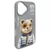 Nimmy Cool&Cute 2.0 „Meškiuko“ dėklas, skirtas Apple iPhone 16 6,1 inch pilkas