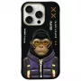 Nimmy Cool&Cute 2.0 Monkey Back Cover, skirta Apple iPhone 16 Pro, juoda, TPU