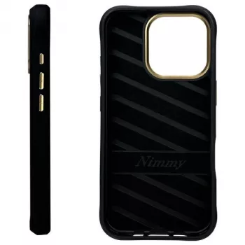 Nimmy Cool&Cute 2.0 Monkey Back Cover, skirta Apple iPhone 16 Pro, juoda, TPU