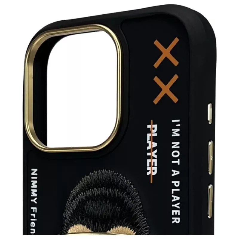 Nimmy Cool&Cute 2.0 Monkey Case, iPhone 16 Pro Max 6,9 inch Juodas
