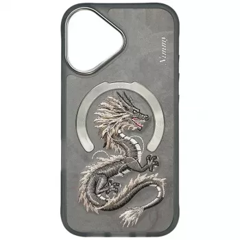 Nimmy Dragon MagSafe Case for iPhone 16 - Pilka