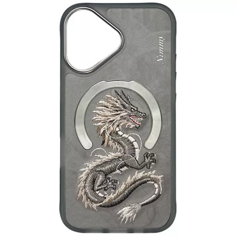 Nimmy Dragon MagSafe Case for iPhone 16 - Pilka