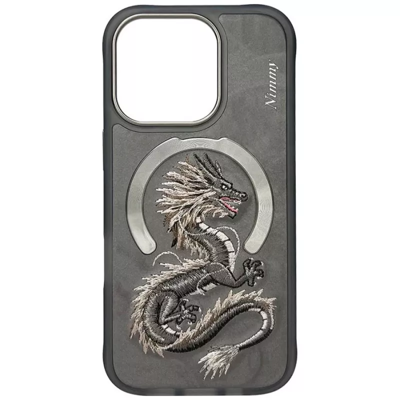 Nimmy Dragon MagSafe Case for iPhone 16 Pro Max Grey