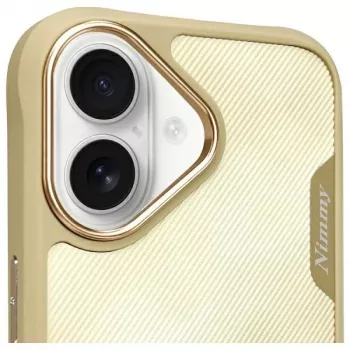 Nimmy Big Eyed Pet 2.0 Cat Case, Apple iPhone 16 6,1 inch Khaki
