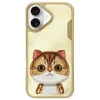 Nimmy Big Eyed Pet 2.0 Cat Case, Apple iPhone 16 6,1 inch Khaki