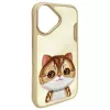 Nimmy Big Eyed Pet 2.0 Cat Case, Apple iPhone 16 6,1 inch Khaki