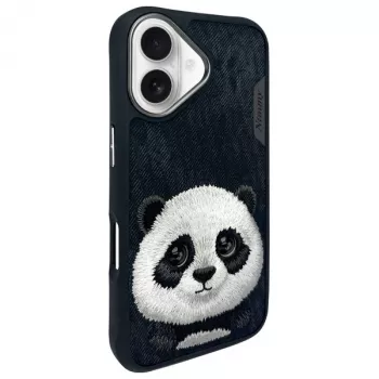 Nimmy Big Eyed Pet 2.0 Panda Case, Apple iPhone 16 6.1, juoda