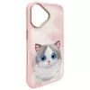 Nimmy Big Eyed Pet 2.0 Cat Back Cover Case for Apple iPhone 16 6.1 inch - Rožinė