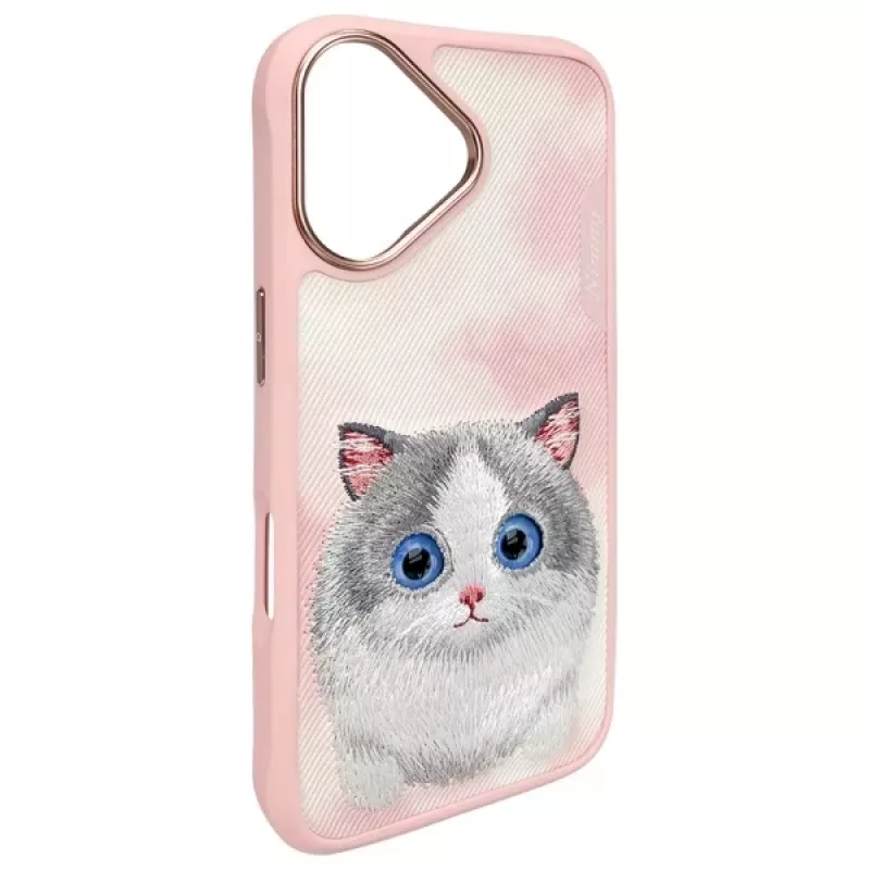 Nimmy Big Eyed Pet 2.0 Cat Back Cover Case for Apple iPhone 16 6.1 inch - Rožinė