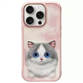 Nimmy Big Eyed Pet 2.0 Cat Case, skirta Apple iPhone 16 Pro (6,3 inch), rožinė