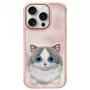 Nimmy Big Eyed Pet 2.0 Cat Case, skirta Apple iPhone 16 Pro (6,3 inch), rožinė