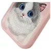 Nimmy Big Eyed Pet 2.0 Cat Case, skirta Apple iPhone 16 Pro Max 6.9 inch - Rožinė