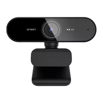 EMEET SmartCam Nova 4K internetinė kamera su AI automatinio kadravimo, dvigubu mikrofonu, privatumo dangteliu, USB-C