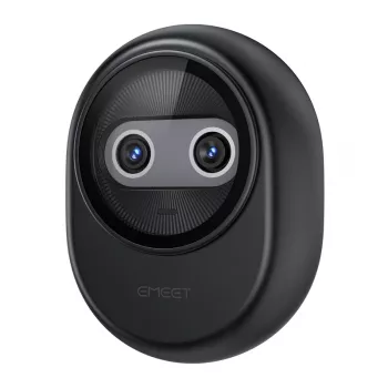 EMEET Piko Webcam 4K UHD su automatiniu fokusavimu, dvigubu mikrofonu, privatumo užsklanda, USB-C, juodos spalvos
