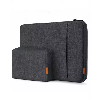 Inateck Laptop Sleeve 13 Inch su Aksesuarų Kišeniu, Veltinis, Juodai-Pilkas, LB01006/S1