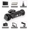 Ulanzi R098 Magic Arm dvigubos galvutės šarnyrinė ranka su 1/4 inch sraigtu ir „Cold Shoe“ laikikliu, juoda