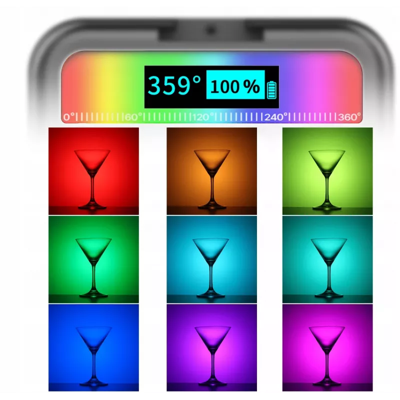 Ulanzi VL49 RGB LED vaizdo šviesa, 2500K-9000K, 6W, 2000mAh