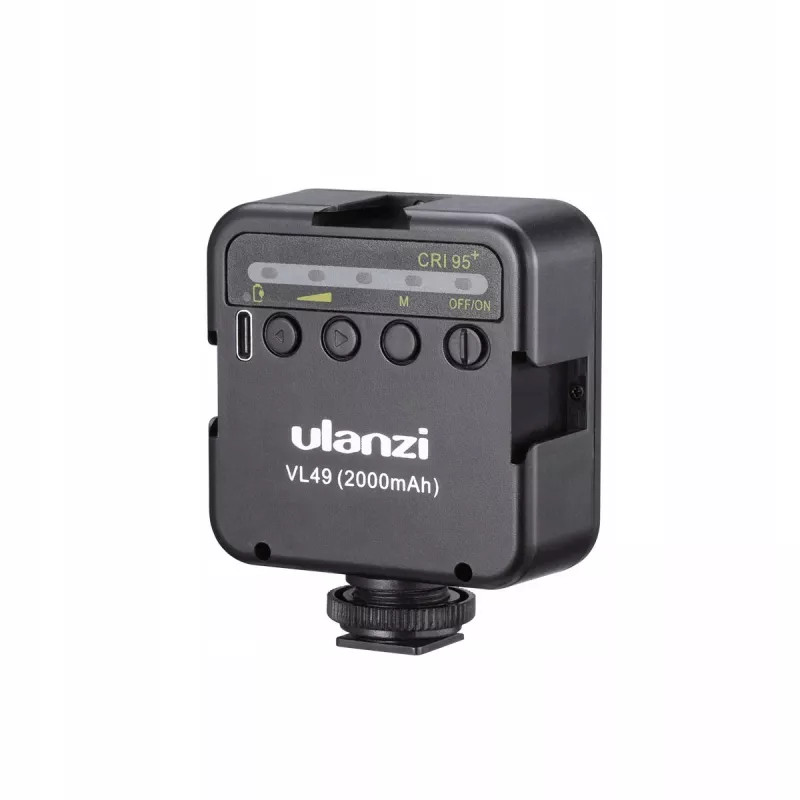 ULANZI VL49 LED vaizdo šviesa su 49 LED, 2000mAh, USB-C įkrovimu, skirta DSLR, gimbalui, išmaniajam telefonui