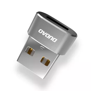 Dudao L16AC USB-A į USB-C adapteris - kosminė pilka