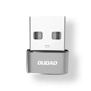 Dudao L16AC USB-A į USB-C adapteris - kosminė pilka