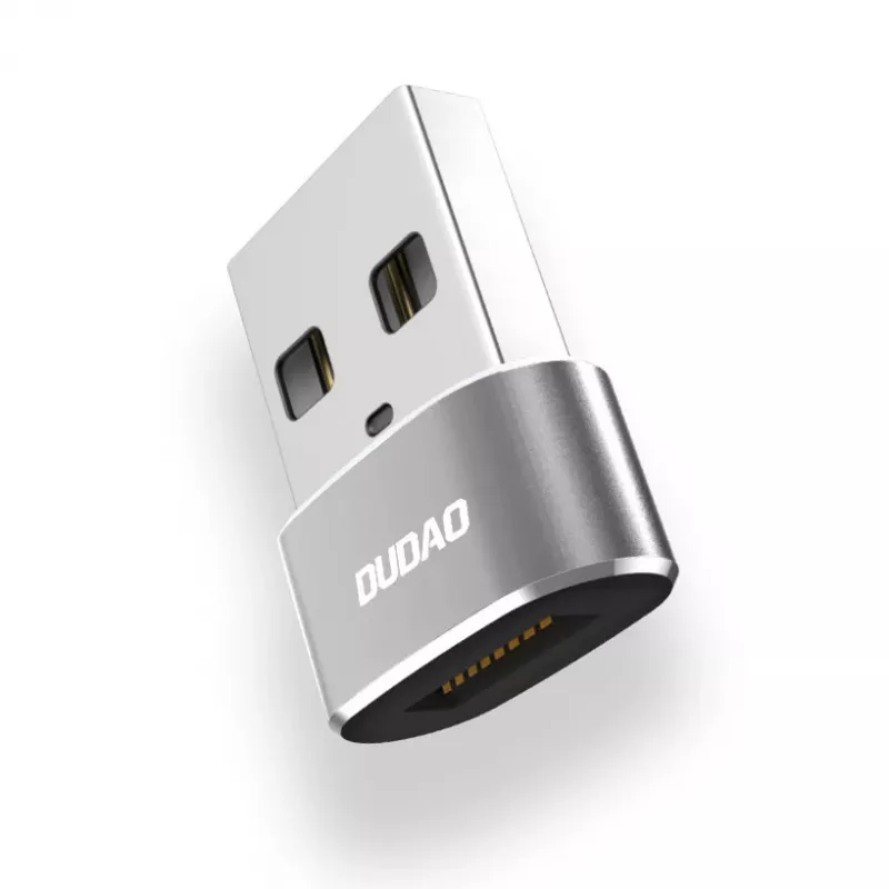Dudao L16AC USB-A į USB-C adapteris - kosminė pilka