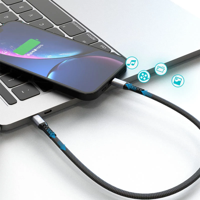 Dudao L10P USB-C – Lightning laidas 20W 0,23 m baltas