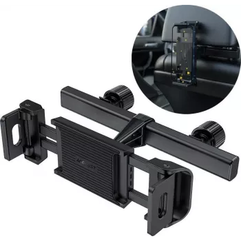ACEFAST automobilinis laikiklis ant galvos atramos telefonui ir planšetei (135-230 mm plotis) juodas (D8 Black)
