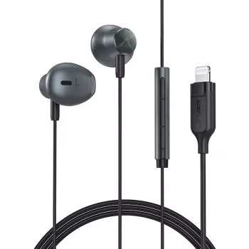 Acefast L1 Į ausį įdedamos ausinės su Lightning jungtimi, mikrofonu ir nuotolinio valdymo pulteliu 1,2 m - Juoda