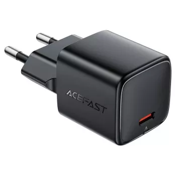 ACEFAST A117 GaN PD 20W USB-C sieninis įkroviklis – juodas