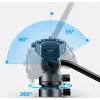 Ulanzi F38 Fluid Video Head 360° Panoramic Oil Damping Tripod Head with Arca-Swiss Quick Release, 3kg Load Capacity, Aluminum Alloy, Black